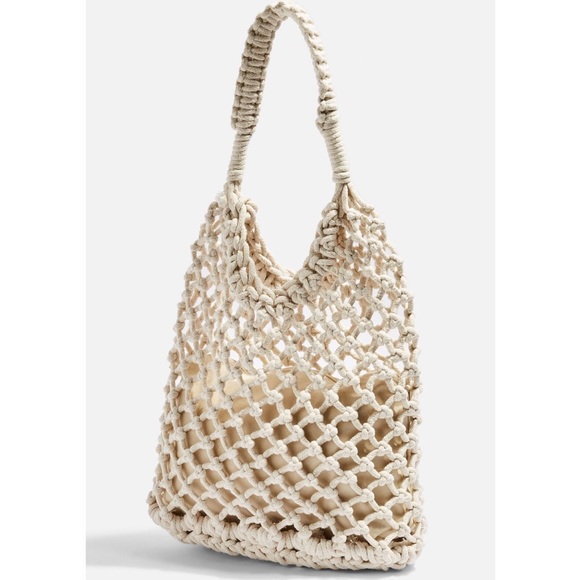 Topshop Handbags - [NWT] TOPSHOP Sizzle White Rope Tote